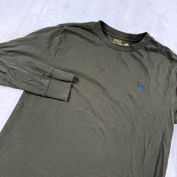 Polo Ralph Lauren Other - Polo Ralph Lauren Boys Olive Green Long Sleeve T-Shirt Size M 10-12 Pony Logo